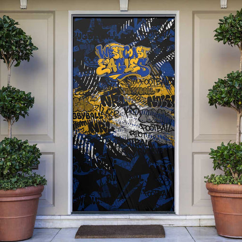 West Coast Eagles Door Cover Urban Graffiti Street Art - Bold Abstract Spray Paint