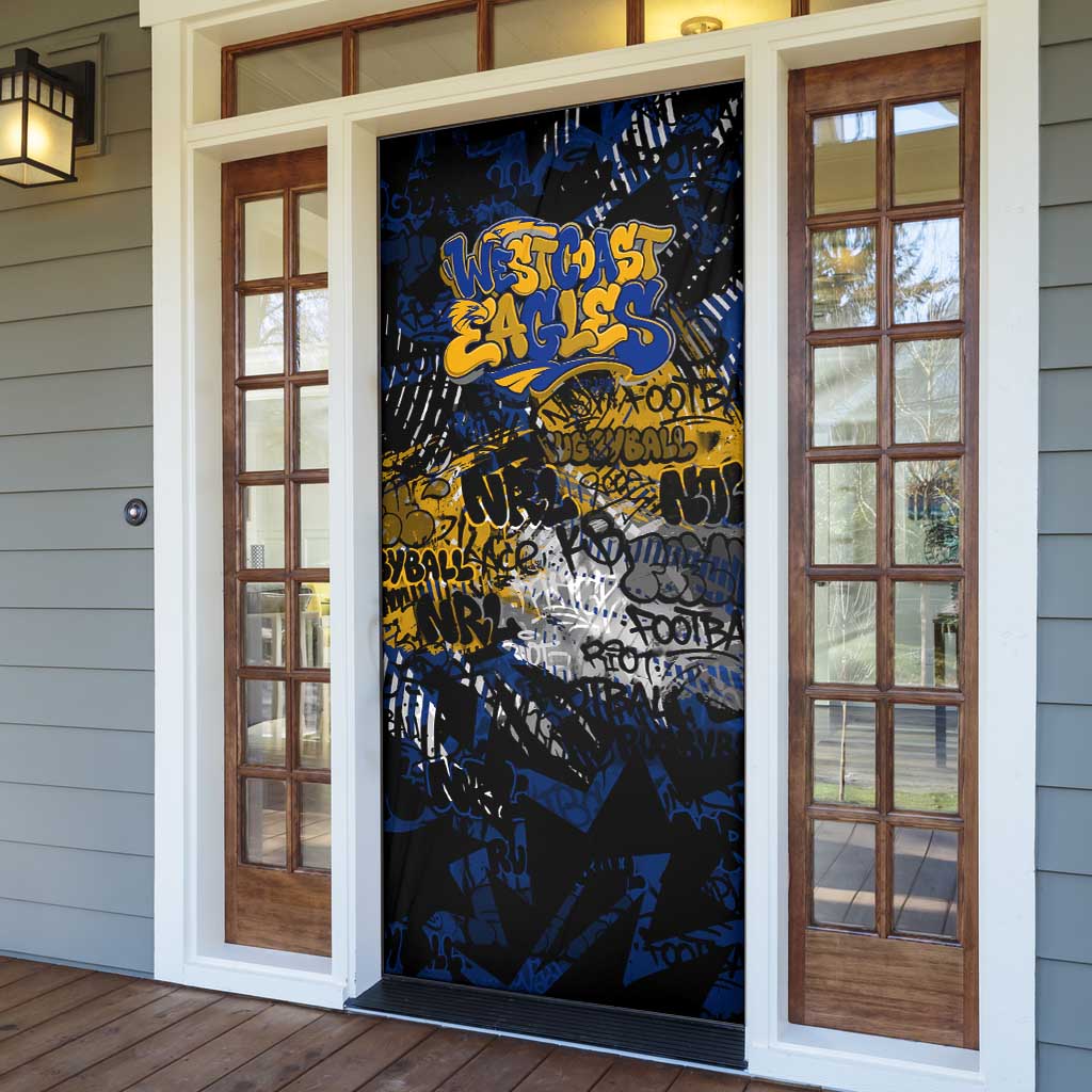 West Coast Eagles Door Cover Urban Graffiti Street Art - Bold Abstract Spray Paint