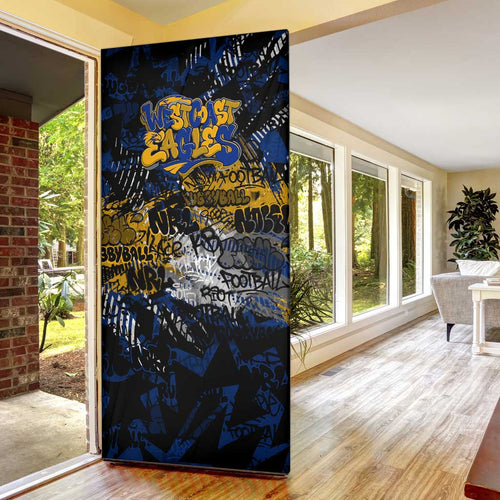 West Coast Eagles Door Cover Urban Graffiti Street Art - Bold Abstract Spray Paint