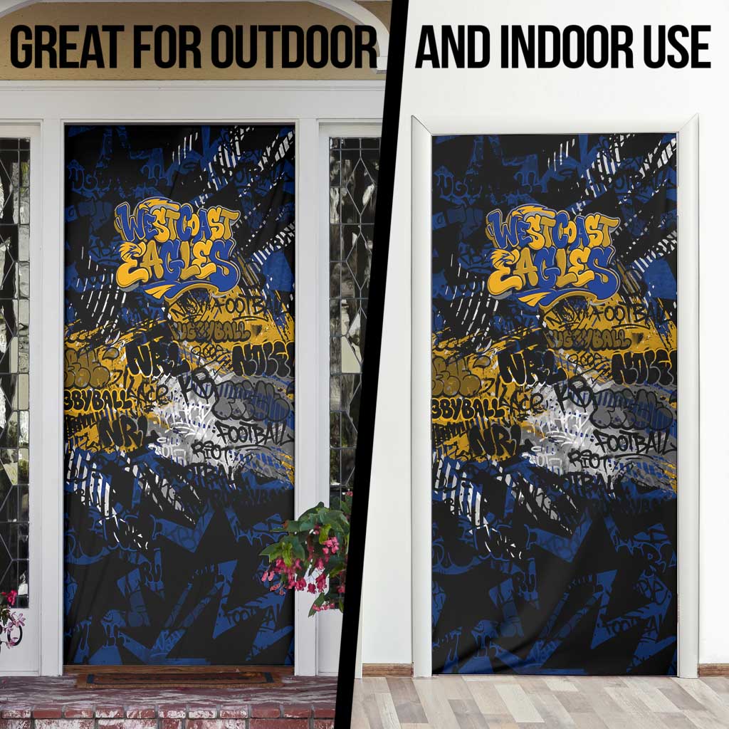 West Coast Eagles Door Cover Urban Graffiti Street Art - Bold Abstract Spray Paint