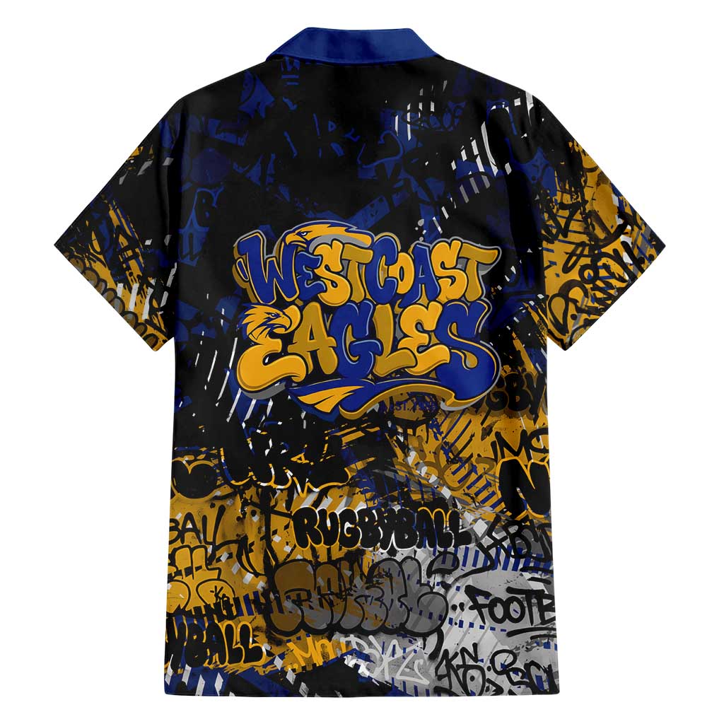 West Coast Eagles Family Matching Mermaid Dress and Hawaiian Shirt Urban Graffiti Street Art - Bold Abstract Spray Paint