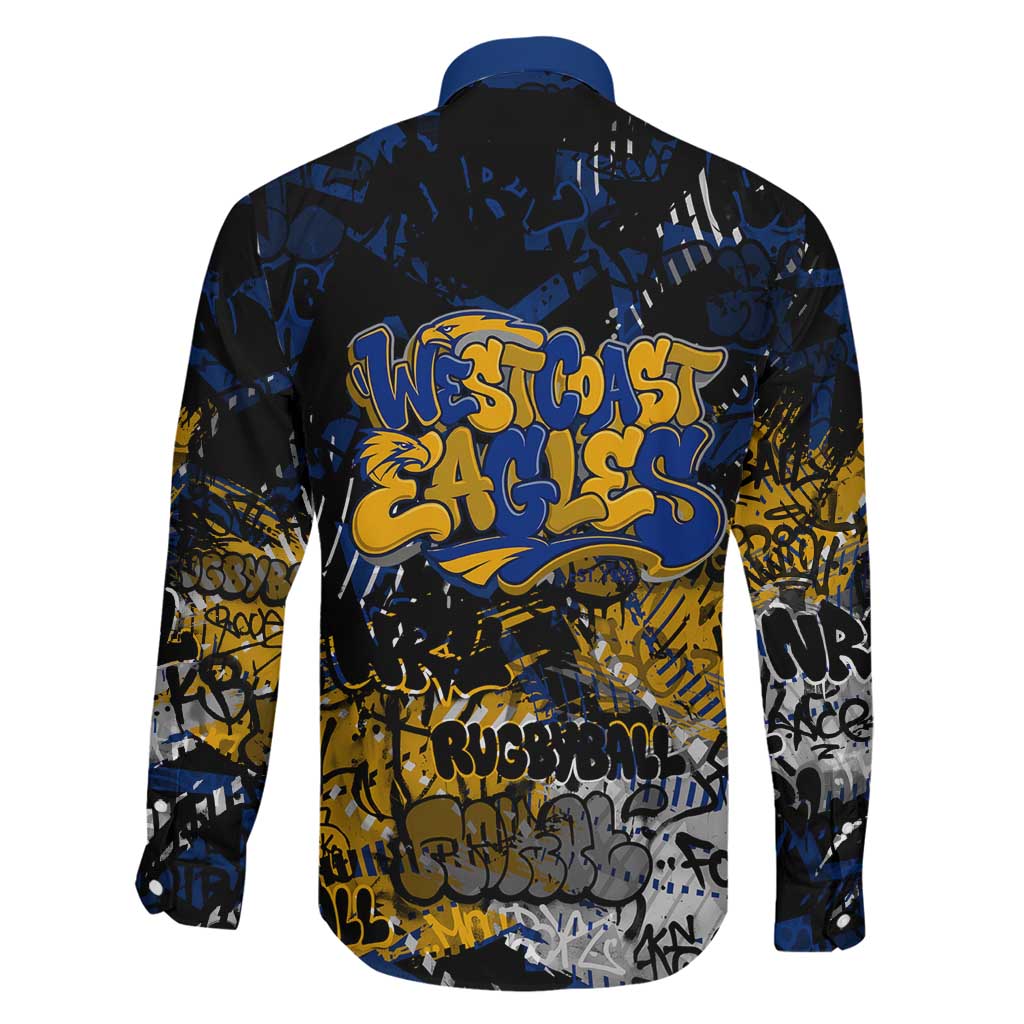 West Coast Eagles Family Matching Mermaid Dress and Hawaiian Shirt Urban Graffiti Street Art - Bold Abstract Spray Paint