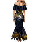 West Coast Eagles Family Matching Mermaid Dress and Hawaiian Shirt Urban Graffiti Street Art - Bold Abstract Spray Paint