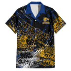 West Coast Eagles Family Matching Off The Shoulder Long Sleeve Dress and Hawaiian Shirt Urban Graffiti Street Art - Bold Abstract Spray Paint