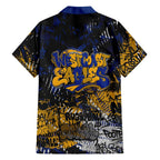 West Coast Eagles Family Matching Off The Shoulder Long Sleeve Dress and Hawaiian Shirt Urban Graffiti Street Art - Bold Abstract Spray Paint