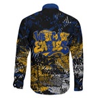 West Coast Eagles Family Matching Off The Shoulder Long Sleeve Dress and Hawaiian Shirt Urban Graffiti Street Art - Bold Abstract Spray Paint