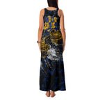 West Coast Eagles Family Matching Tank Maxi Dress and Hawaiian Shirt Urban Graffiti Street Art - Bold Abstract Spray Paint