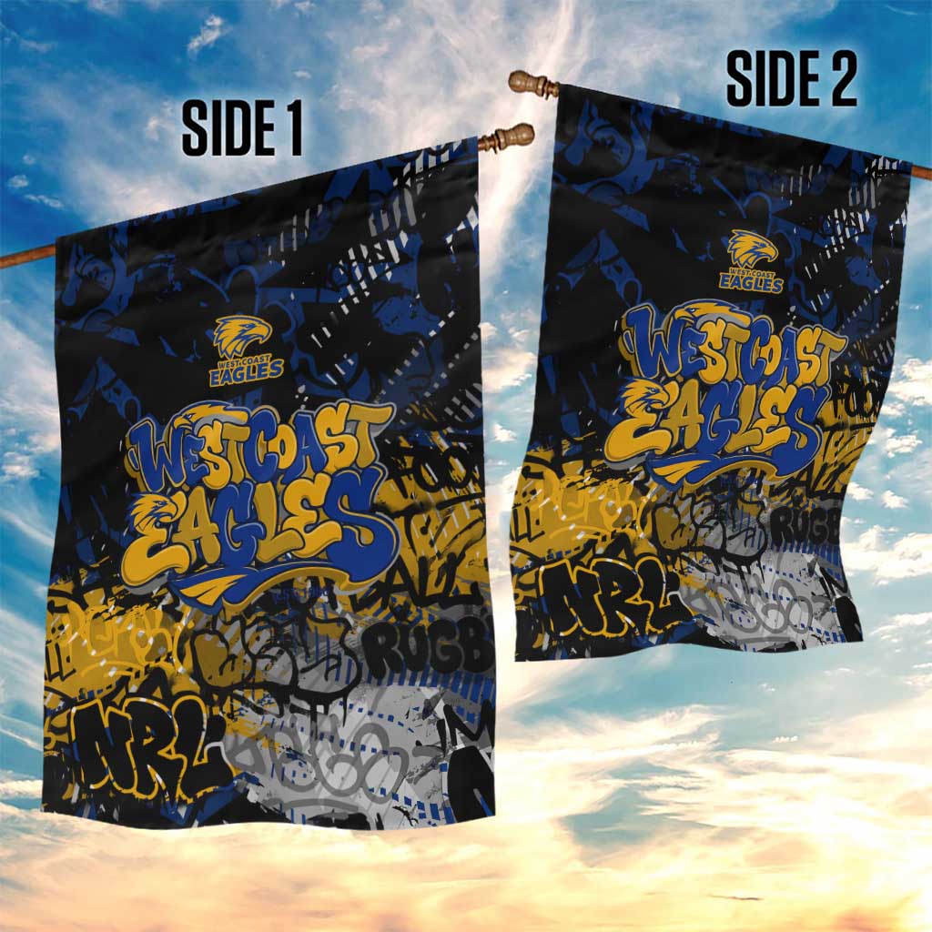 West Coast Eagles Garden Flag Urban Graffiti Street Art - Bold Abstract Spray Paint
