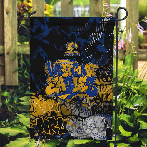 West Coast Eagles Garden Flag Urban Graffiti Street Art - Bold Abstract Spray Paint