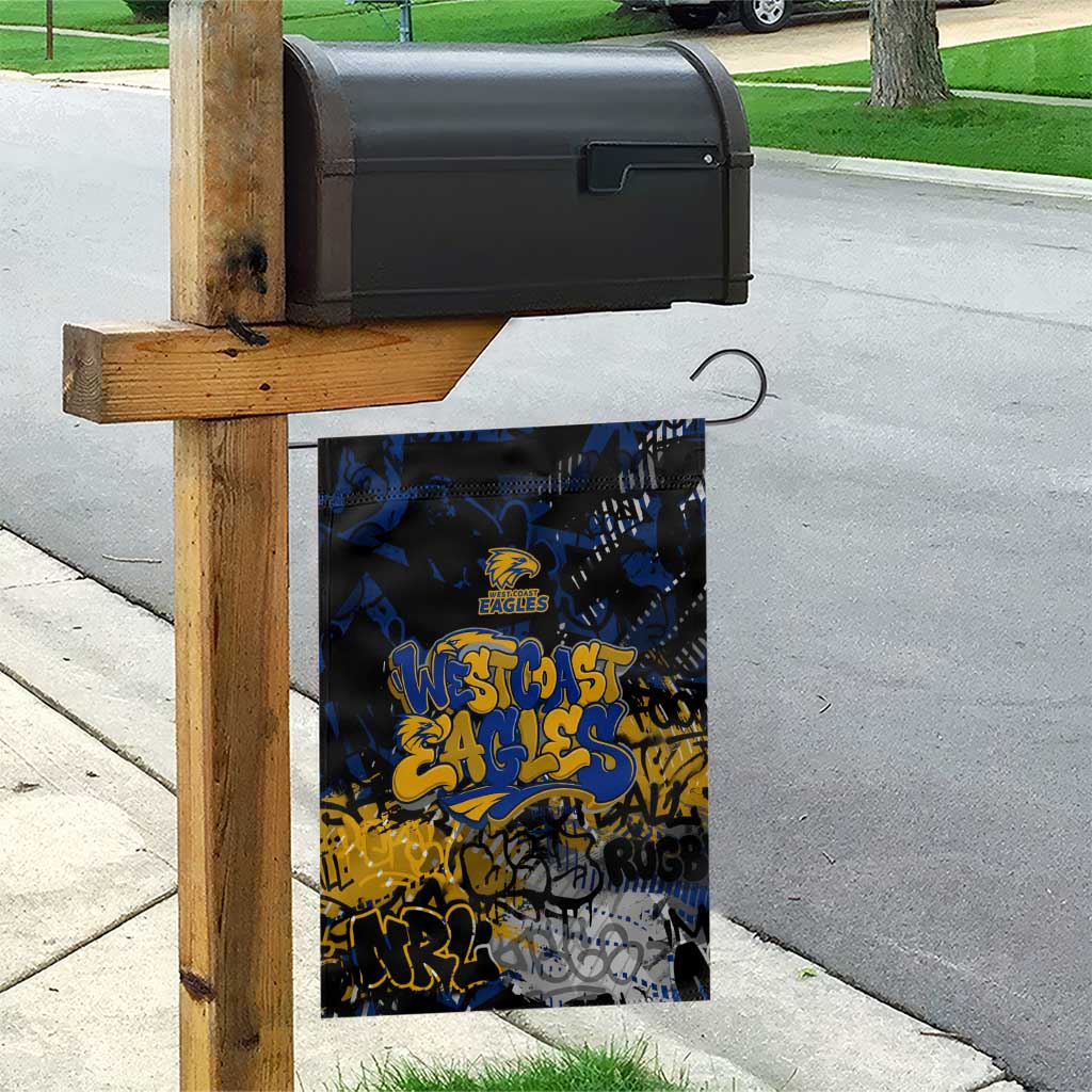 West Coast Eagles Garden Flag Urban Graffiti Street Art - Bold Abstract Spray Paint