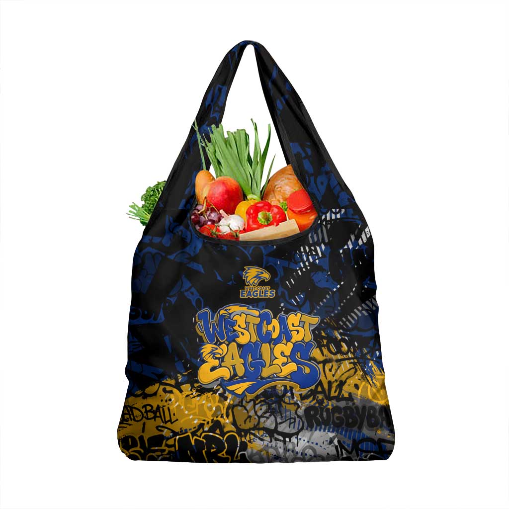 West Coast Eagles Grocery Bag Urban Graffiti Street Art - Bold Abstract Spray Paint