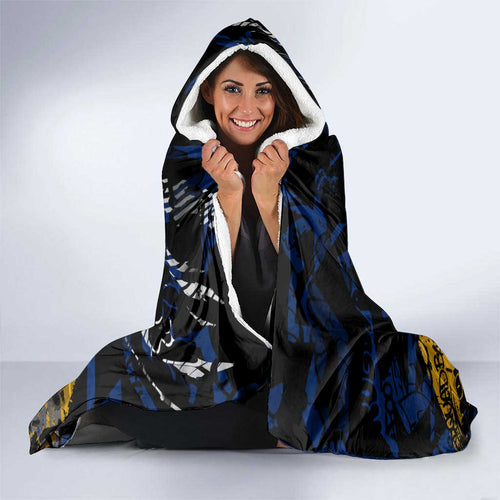 West Coast Eagles Hooded Blanket Urban Graffiti Street Art - Bold Abstract Spray Paint