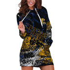West Coast Eagles Hoodie Dress Urban Graffiti Street Art - Bold Abstract Spray Paint