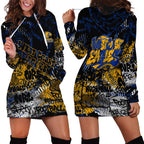 West Coast Eagles Hoodie Dress Urban Graffiti Street Art - Bold Abstract Spray Paint