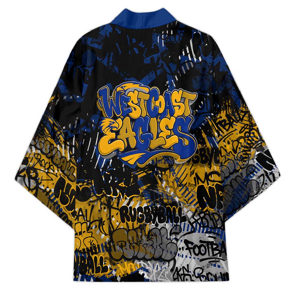 West Coast Eagles Kimono Urban Graffiti Street Art - Bold Abstract Spray Paint