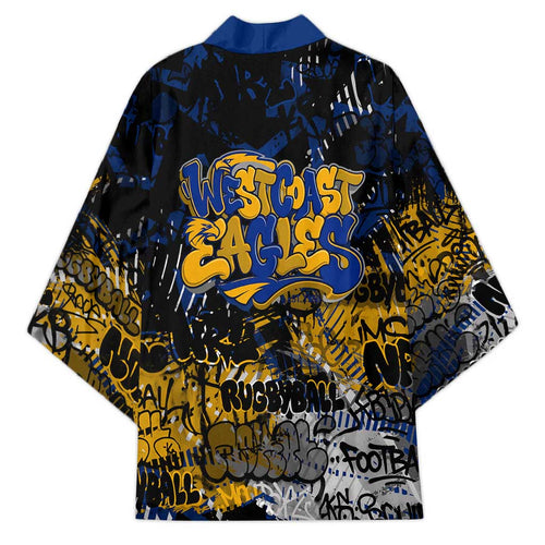 West Coast Eagles Kimono Urban Graffiti Street Art - Bold Abstract Spray Paint