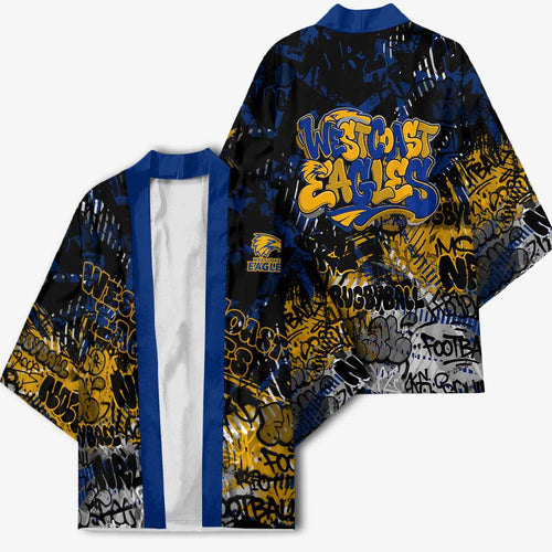 West Coast Eagles Kimono Urban Graffiti Street Art - Bold Abstract Spray Paint