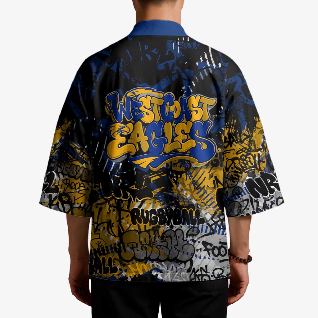 West Coast Eagles Kimono Urban Graffiti Street Art - Bold Abstract Spray Paint