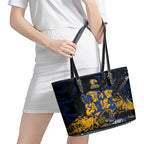 West Coast Eagles Leather Tote Bag Urban Graffiti Street Art - Bold Abstract Spray Paint