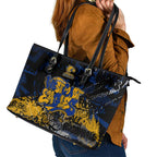 West Coast Eagles Leather Tote Bag Urban Graffiti Street Art - Bold Abstract Spray Paint