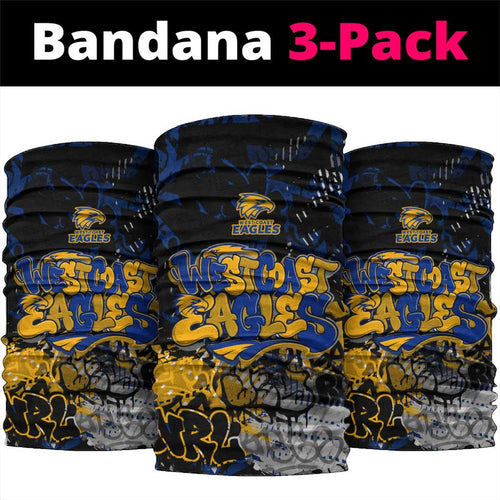 West Coast Eagles Neck Gaiter Urban Graffiti Street Art - Bold Abstract Spray Paint