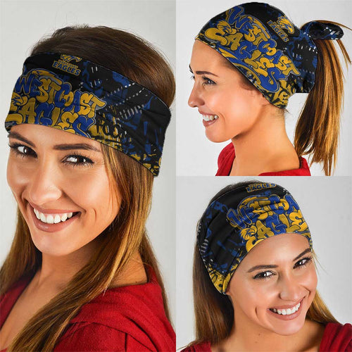 West Coast Eagles Neck Gaiter Urban Graffiti Street Art - Bold Abstract Spray Paint