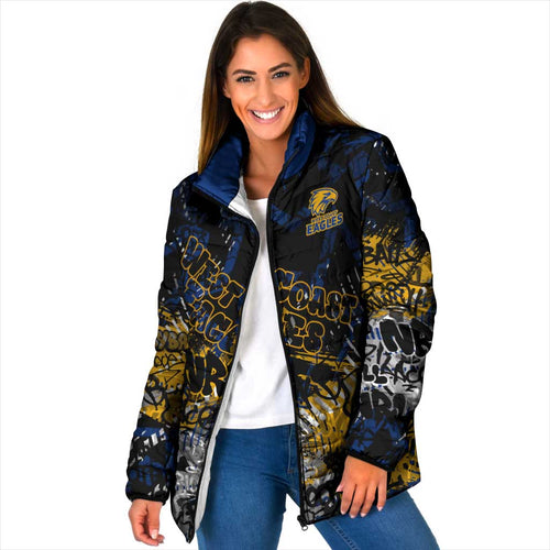 West Coast Eagles Padded Jacket Urban Graffiti Street Art - Bold Abstract Spray Paint