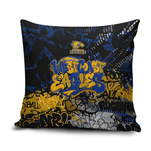 West Coast Eagles Pillow Cover Urban Graffiti Street Art - Bold Abstract Spray Paint