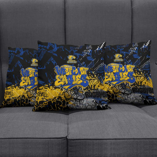 West Coast Eagles Pillow Cover Urban Graffiti Street Art - Bold Abstract Spray Paint