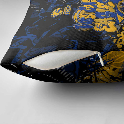 West Coast Eagles Pillow Cover Urban Graffiti Street Art - Bold Abstract Spray Paint