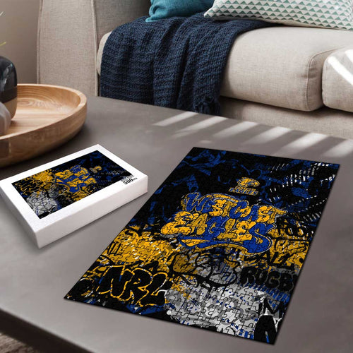 West Coast Eagles Puzzle Urban Graffiti Street Art - Bold Abstract Spray Paint