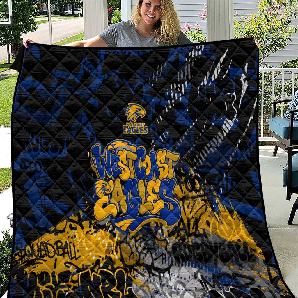 West Coast Eagles Quilt Urban Graffiti Street Art - Bold Abstract Spray Paint