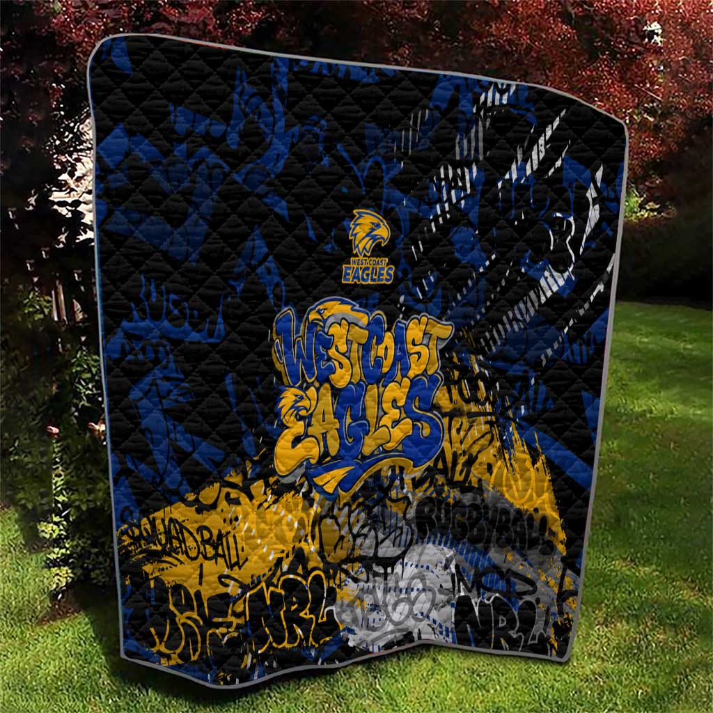 West Coast Eagles Quilt Urban Graffiti Street Art - Bold Abstract Spray Paint
