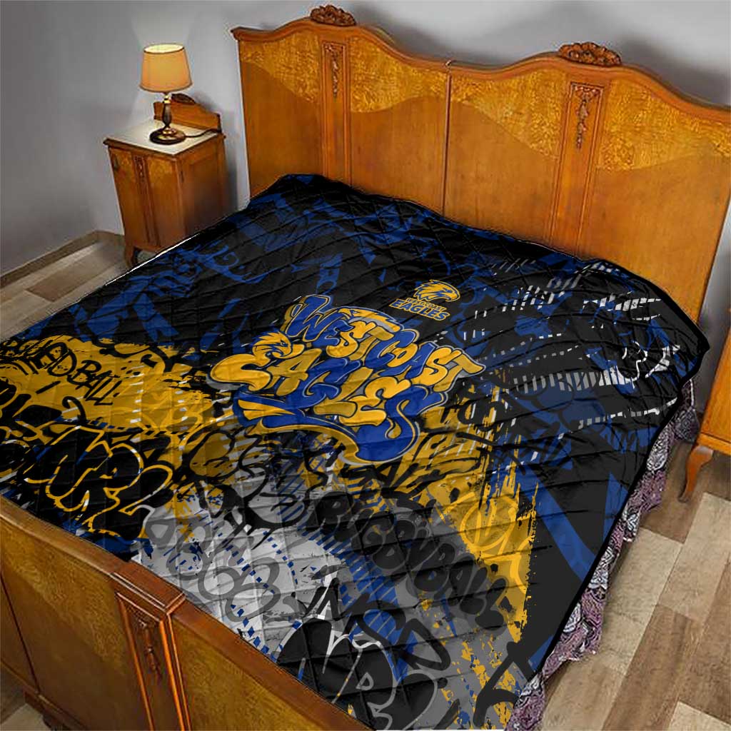 West Coast Eagles Quilt Urban Graffiti Street Art - Bold Abstract Spray Paint