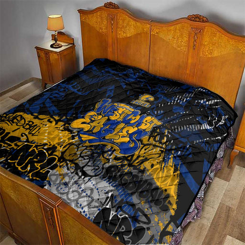 West Coast Eagles Quilt Urban Graffiti Street Art - Bold Abstract Spray Paint