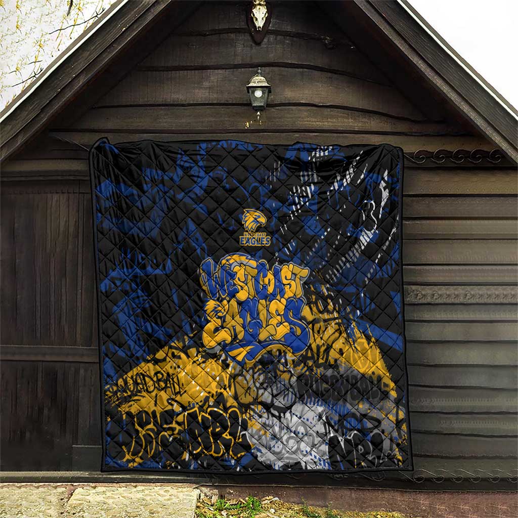 West Coast Eagles Quilt Urban Graffiti Street Art - Bold Abstract Spray Paint