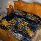 West Coast Eagles Quilt Bed Set Urban Graffiti Street Art - Bold Abstract Spray Paint