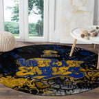West Coast Eagles Round Carpet Urban Graffiti Street Art - Bold Abstract Spray Paint