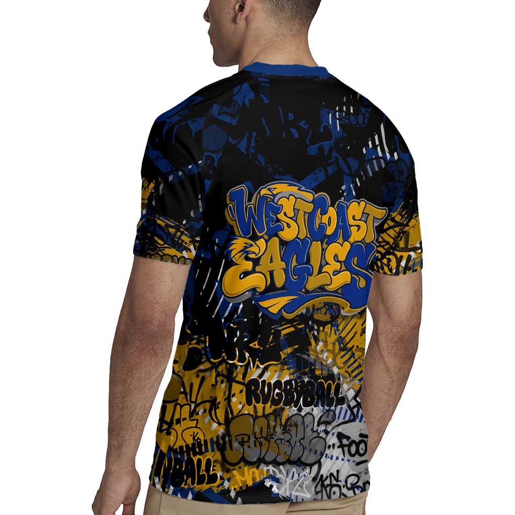 West Coast Eagles Rugby Jersey Urban Graffiti Street Art - Bold Abstract Spray Paint