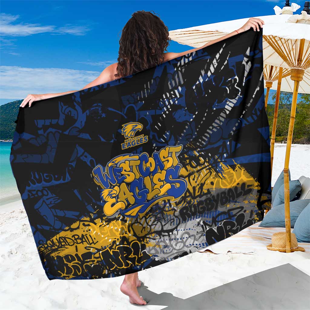 West Coast Eagles Sarong Urban Graffiti Street Art - Bold Abstract Spray Paint