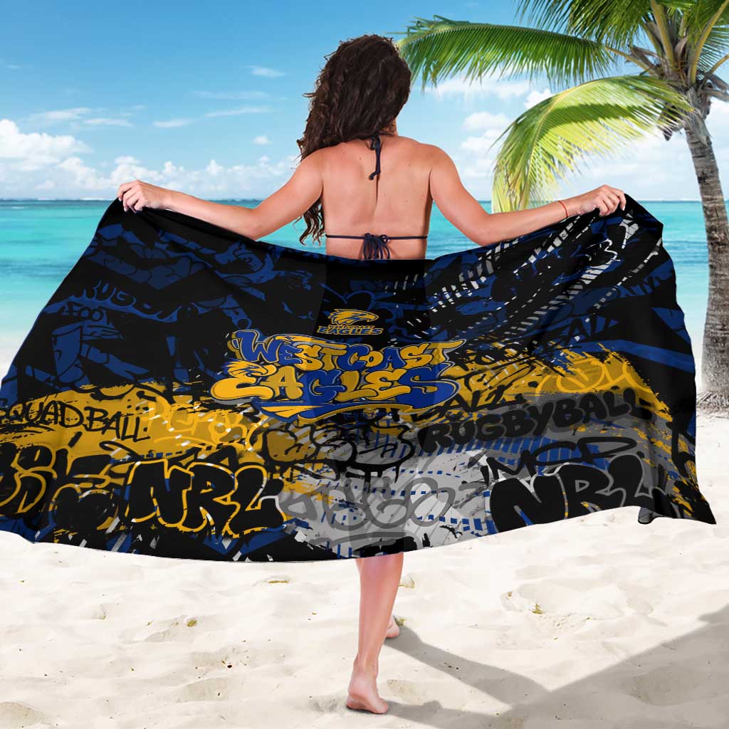West Coast Eagles Sarong Urban Graffiti Street Art - Bold Abstract Spray Paint