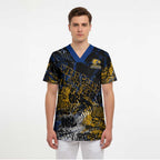 West Coast Eagles Scrub Top Urban Graffiti Street Art - Bold Abstract Spray Paint