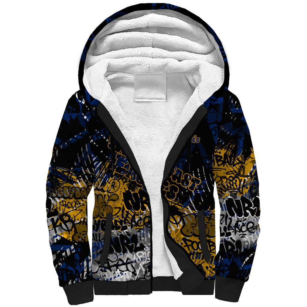 West Coast Eagles Sherpa Hoodie Urban Graffiti Street Art - Bold Abstract Spray Paint