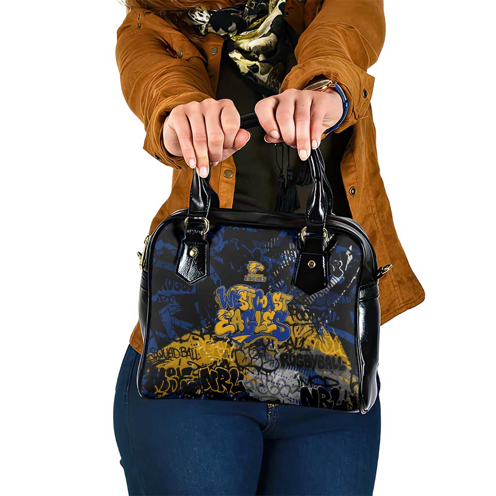 West Coast Eagles Shoulder Handbag Urban Graffiti Street Art - Bold Abstract Spray Paint
