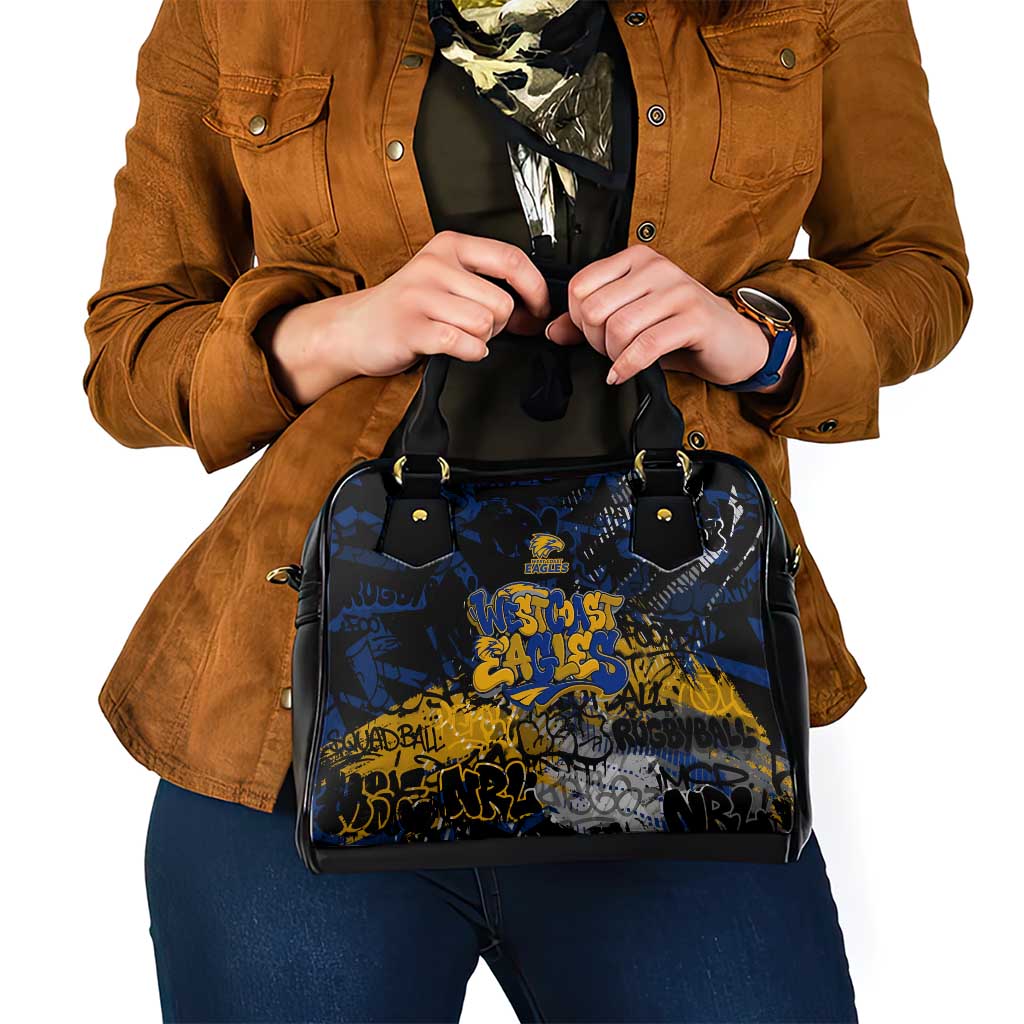 West Coast Eagles Shoulder Handbag Urban Graffiti Street Art - Bold Abstract Spray Paint