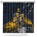 West Coast Eagles Shower Curtain Urban Graffiti Street Art - Bold Abstract Spray Paint