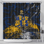 West Coast Eagles Shower Curtain Urban Graffiti Street Art - Bold Abstract Spray Paint