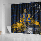West Coast Eagles Shower Curtain Urban Graffiti Street Art - Bold Abstract Spray Paint