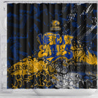 West Coast Eagles Shower Curtain Urban Graffiti Street Art - Bold Abstract Spray Paint