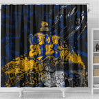 West Coast Eagles Shower Curtain Urban Graffiti Street Art - Bold Abstract Spray Paint